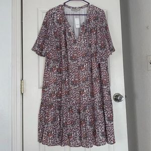 Loft Floral Chic Dress XL